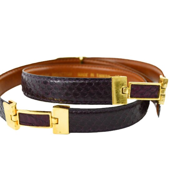 Saks Fifth Avenue Snake Skin Leather Belt #170-509 main image 4